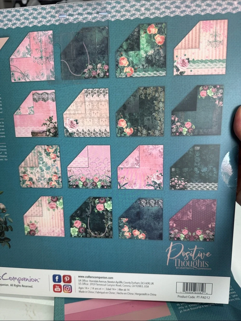 Crafters Companion Positive Thoughts Paper Pad, Card Pad and Die-cut Pad